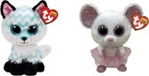 Ty - Knuffel - Beanie Boo's - Atlas Fox & Nina Mouse