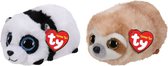 Ty - Knuffel - Teeny Ty's - Bamboo Panda & Dangler Sloth