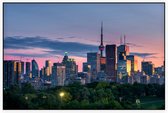 Skyline van Toronto stad en CN Tower bij zonsondergang - Foto op Akoestisch paneel - 90 x 60 cm