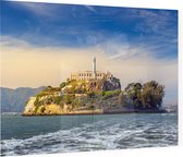 De gevangenis van Alcatraz in de San Francisco Bay - Foto op Plexiglas - 90 x 60 cm