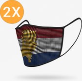 Duopack: Holland washable mondmasker - M / Stoffen mondkapjes met print / Wasbare Mondkapjes / Mondkapjes / Uitwasbaar / Herbruikbare Mondkapjes / Herbruikbaar / Ov geschikt / Mondmaskers