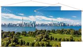 Indrukwekkende meer van Ontario voor de skyline van Toronto - Foto op Textielposter - 90 x 60 cm