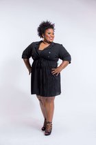 Kompletami Jelly bean Plus size midi cocktail dress