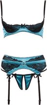 Jade BH-set Met Open Cups - Groen/Zwart - Sexy Lingerie & Kleding - Lingerie Dames