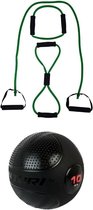 Tunturi - Fitness Set - Tubing Set Groen - Slam Ball 10 kg