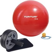 Tunturi - Fitness Set - Trainingswiel - Gymball Rood 75 cm