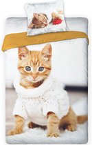 Animal Pictures Dekbedovertrek Kitten - Eenpersoons - 140 x 200 + 70 x 90 cm - Katoen