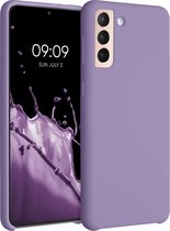 kwmobile telefoonhoesje voor Samsung Galaxy S21 Plus - Hoesje met siliconen coating - Smartphone case in violet lila
