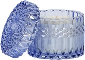 The Soi Company – Shimmer Collection – Geurkaars in bewerkt glas Petite Shimmer – Lapis Bergamot – 227 gram | sojakaars | citrus, fris & bloemig