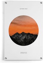 Walljar - Sunrise Mountain Luttach - Muurdecoratie - Plexiglas schilderij
