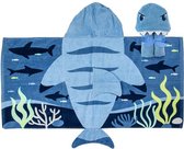 Stephen Joseph - kinder badcape - blauw haai