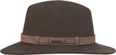 Hatland - Wollen hoed voor heren - Yemairo - Bruin - maat L (59CM)