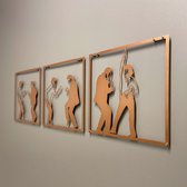 Bronzen Metalen wanddecoratie Pulp Fiction Brons - 201x67 cm