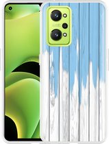 Realme GT Neo2 Hoesje Dripping blue paint - Designed by Cazy