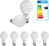 ECD Germany 5-pack E27 LED lamp 12W - vervangt 75W gloeilamp - warm wit 3000K - 800 lumen - stralingshoek 270° - 220-240V - EEK A+ - gloeilamp spaarlamp