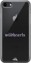 xoxo Wildhearts case voor iPhone 7/8 SE - Wildhearts Purple - xoxo Wildhearts Transparant Case