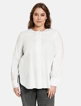 SAMOON Dames Blouse van organic cotton Offwhite-50