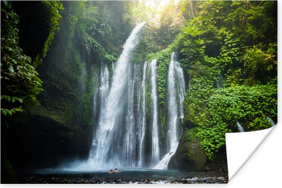 Poster Lombok waterval - 120x80 cm
