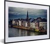 Fotolijst incl. Poster - Skyline - Huis - Maastricht - 40x30 cm - Posterlijst