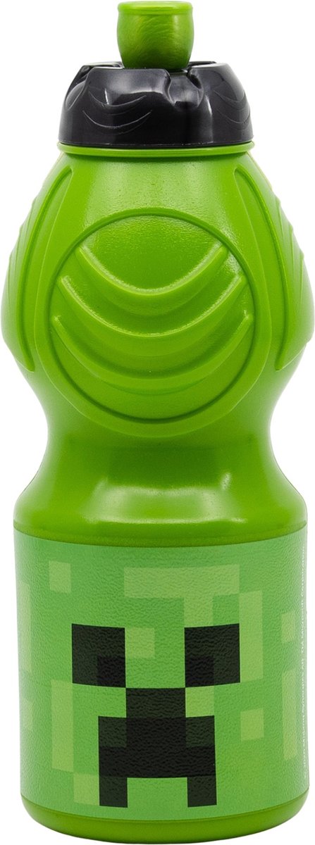 Goedkoopste Stor Bidon Minecraft Junior - Drinkfles - 400ml - Groen