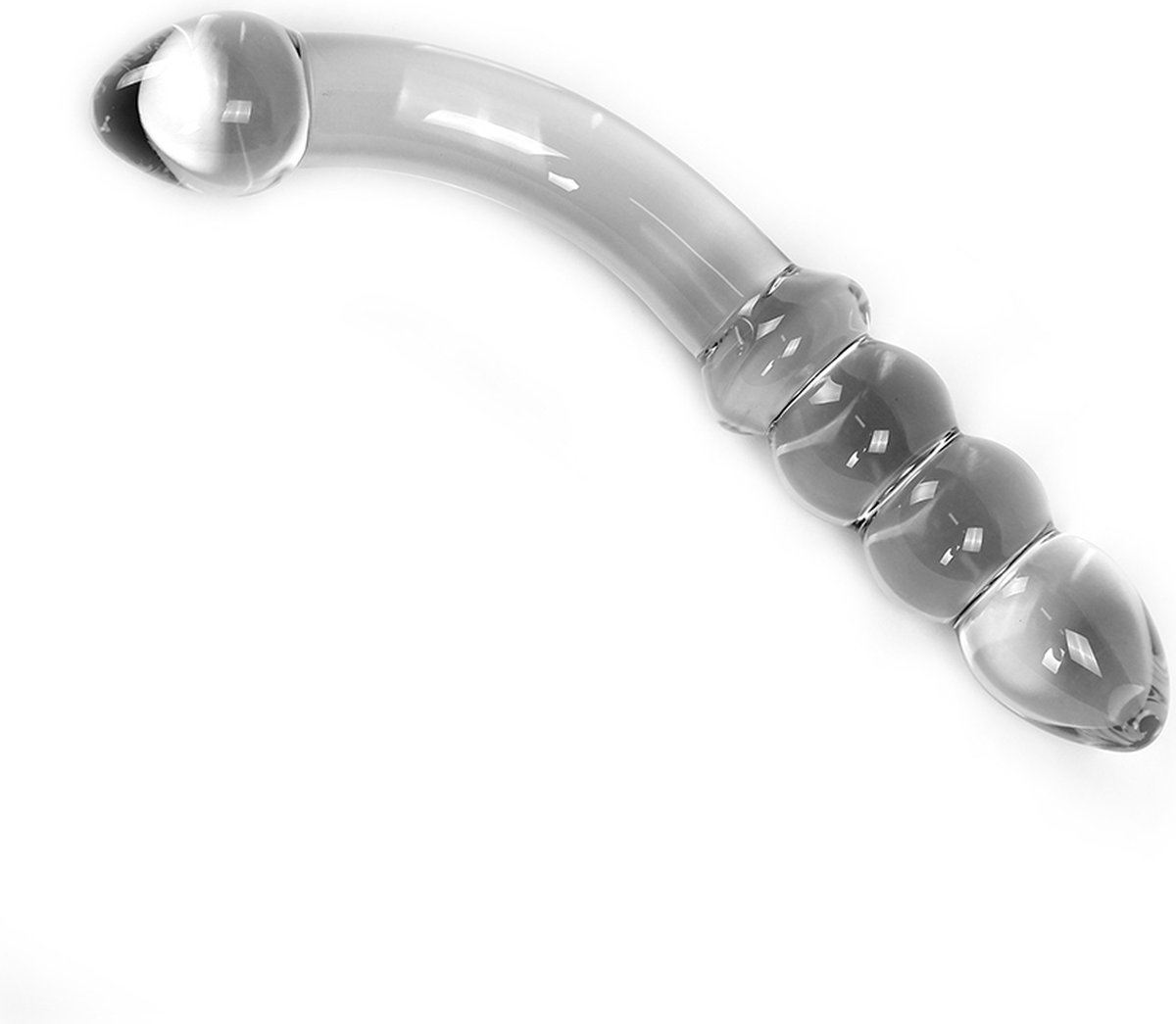 Goedkoopste Glazen Dildo Curve - transparant