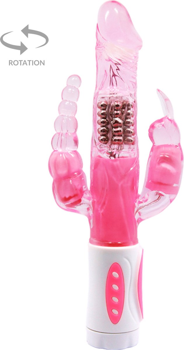 Baile Pretty Bunny - Tarzanvibrator - Roterend - 22.3 x 3cm - Roze