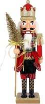 Kerstbeeldje houten notenkraker poppetje/soldaat 40,5 cm kerstbeeldjes  - Kerstversiering/woondecoratie