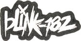 Blink-182 Scratch Logo Standard Geborduurde Patch Embleem Zwart/Wit