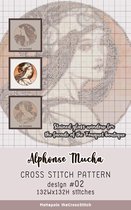 Stained glass window for the facade of the Fouquet boutique 2 - Alphonse Mucha Cross Stitch Pattern Design #02