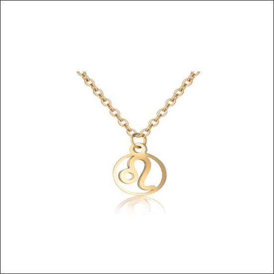 Lucardi Heren Gerecycled Stalen Goldplated Ketting M Munt Leeuw 695667523