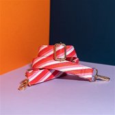 STRAP STRIPED Bag strap - Festival tassenriem - Schouderband - Schouderriem tas - Tassen riem - Tas hengsel - Tassen band - gitaar strap - cameratas band - cross body - verstelbare riem - bag