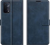 Deluxe Book Case - Oppo A54 5G / A74 5G Hoesje - Blauw