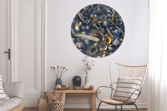 WallCircle - Peinture - Plage De Coquillages Vlieland Et - Multicolore - 140 X 140 Cm