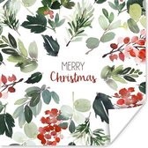 Poster Kerst - Quote - Waterverf - 30x30 cm - Kerstmis Decoratie - Kerstversiering - Kerstdecoratie Woonkamer - Kerstversiering - Kerstdecoratie voor binnen - Kerstmis