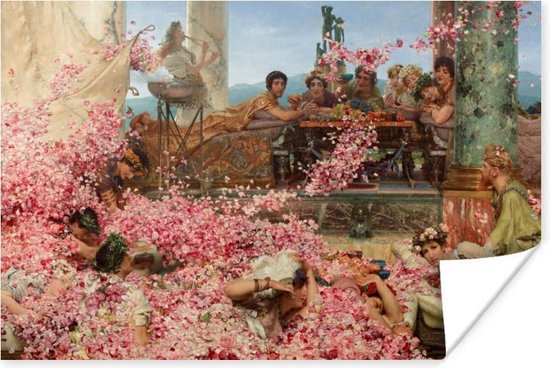 Poster De rozen van Heliogabalus - Lawrence Alma Tadema - 90x60 cm