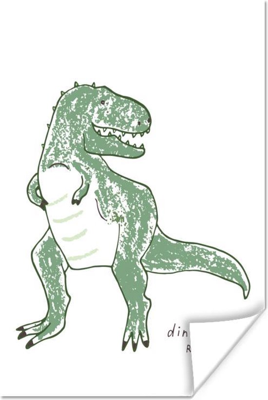 Transparant gordijn De dinosaurus land - illustratie voor de kinderen