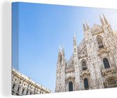 Canvas Schilderij Milaan - Zon - Duomo - 60x40 cm - Wanddecoratie