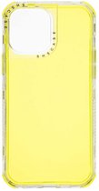 Shop4 - iPhone 13 Pro Hoesje - Harde Back Case 2-in-1 Fluor Geel