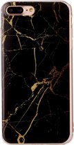 Apple iPhone 7 Plus Hoesje - Mobigear - Marble Serie - TPU Backcover - Zwart - Hoesje Geschikt Voor Apple iPhone 7 Plus