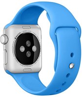 Mobigear Siliconen Bandje Geschikt voor Apple Watch SE (40mm) - Blauw