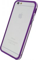 Apple iPhone 6/6s Hoesje - Xccess - Serie - Hard Kunststof Bumper - Transparant / Paars - Hoesje Geschikt Voor Apple iPhone 6/6s