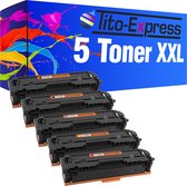 Tito-Express PlatinumSerie® 5 x toner alternatief voor HP CF540X-CF541X-CF542X-CF543X