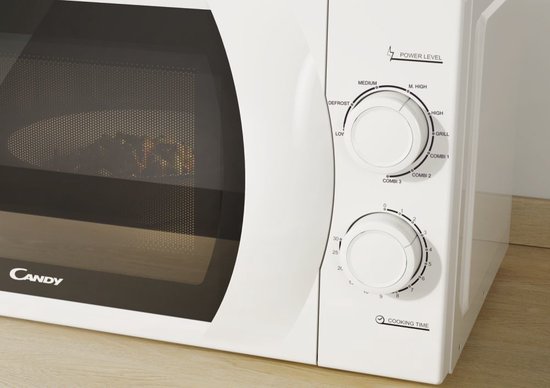 Candy Moderne CMGA20TNDB magnetron met grill, 20 l, 1250 W, 6 standen, digitaal, 8 functies, veiligheidsvergrendeling, bord 25,5 cm, grillrek, zelfreiniging, app, HON, zwart