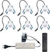 Ledisons LED Inbouwspots met Afstandsbediening - Varese Wit Set met 4 spotjes met Driver - Dimbaar Niet verstelbaar IP54 3W 2700K Warm wit licht 240V 45 Stralingshoek >80 CRI Trapl