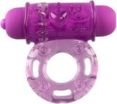 Vibrating Bullet Ring - Purple - Cock Rings