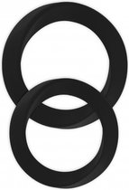 Infinity - Thin - M and L Cockring - Black - Cock Rings
