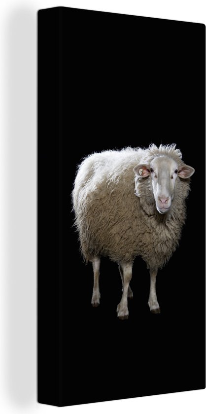 Tableau Mouton - Animaux de la ferme - Zwart - 40x80 cm - Décoration murale