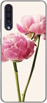 Geschikt voor Samsung Galaxy A50 hoesje - Bloemen - Bloesem - Roze - Siliconen Telefoonhoesje