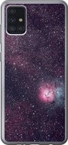 Geschikt voor Samsung Galaxy A52 5G hoesje - Heelal - Sterren - Roze - Jongens - Meisjes - Kinderen - Siliconen Telefoonhoesje