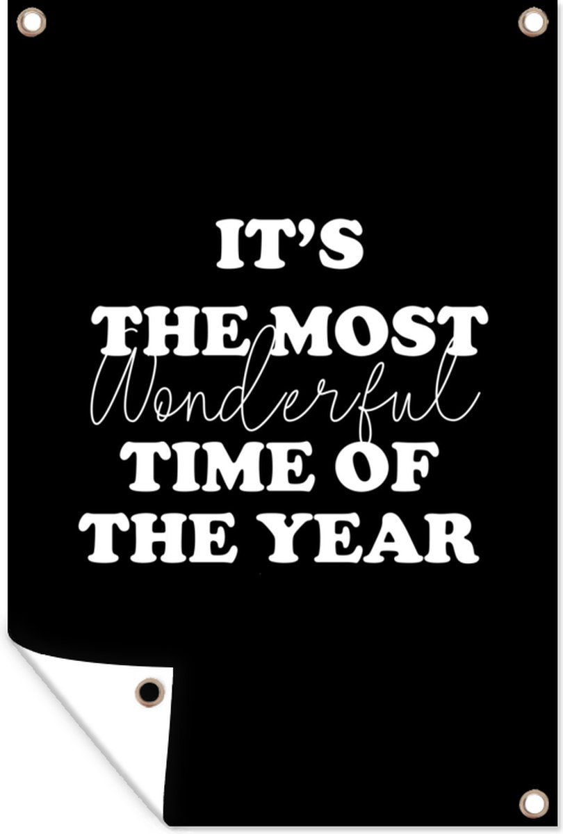 Muurdecoratie Kerst - Quotes - It's the most wonderful time of the year - 120x180 cm